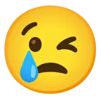 winking face + crying face
