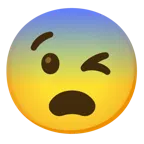 winking face + fearful face