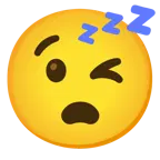 winking face + sleeping face