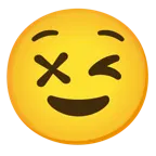 winking face + face with crossed-out eyes