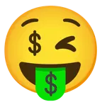 winking face + money-mouth face
