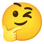 winking face + thinking face