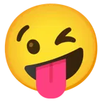winking face + zany face