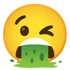 winking face + face vomiting