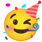 winking face + partying face