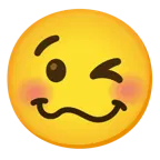 winking face + woozy face