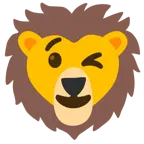 winking face + lion
