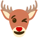winking face + deer