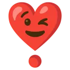 winking face + heart exclamation