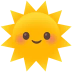 smiling face with smiling eyes + sun with face