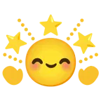 smiling face with smiling eyes + glowing star