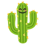 smiling face with smiling eyes + cactus