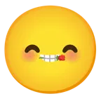 smiling face with smiling eyes + rose