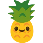 smiling face with smiling eyes + pineapple