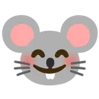 smiling face with smiling eyes + mouse face