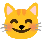 smiling face with smiling eyes + cat face