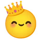 smiling face with smiling eyes + crown
