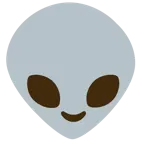 smiling face with smiling eyes + alien