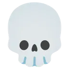 smiling face with smiling eyes + skull
