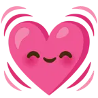 smiling face with smiling eyes + beating heart