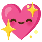 smiling face with smiling eyes + sparkling heart