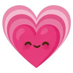 smiling face with smiling eyes + growing heart