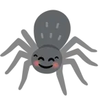 smiling face with smiling eyes + spider