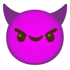 smiling face with smiling eyes + smiling face with horns