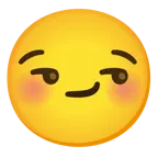 smiling face with smiling eyes + smirking face