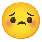 smiling face with smiling eyes + worried face