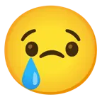 smiling face with smiling eyes + crying face