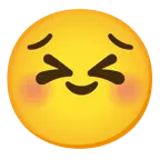 smiling face with smiling eyes + persevering face