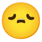 smiling face with smiling eyes + weary face