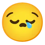 smiling face with smiling eyes + sleepy face