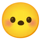 smiling face with smiling eyes + face with open mouth