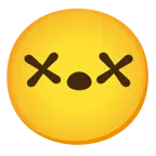 smiling face with smiling eyes + face with crossed-out eyes