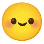 smiling face with smiling eyes + slightly smiling face