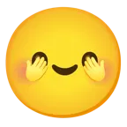 smiling face with smiling eyes + see-no-evil monkey