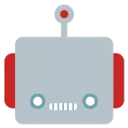 smiling face with smiling eyes + robot