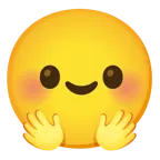 smiling face with smiling eyes + smiling face with open hands