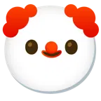 smiling face with smiling eyes + clown face