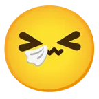 smiling face with smiling eyes + sneezing face
