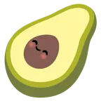 smiling face with smiling eyes + avocado