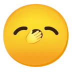 smiling face with smiling eyes + yawning face