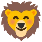 smiling face with smiling eyes + lion