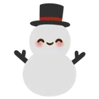 smiling face with smiling eyes + snowman without snow