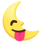 face savoring food + last quarter moon face