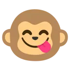 face savoring food + monkey face
