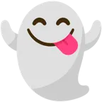 face savoring food + ghost