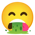 face savoring food + face vomiting